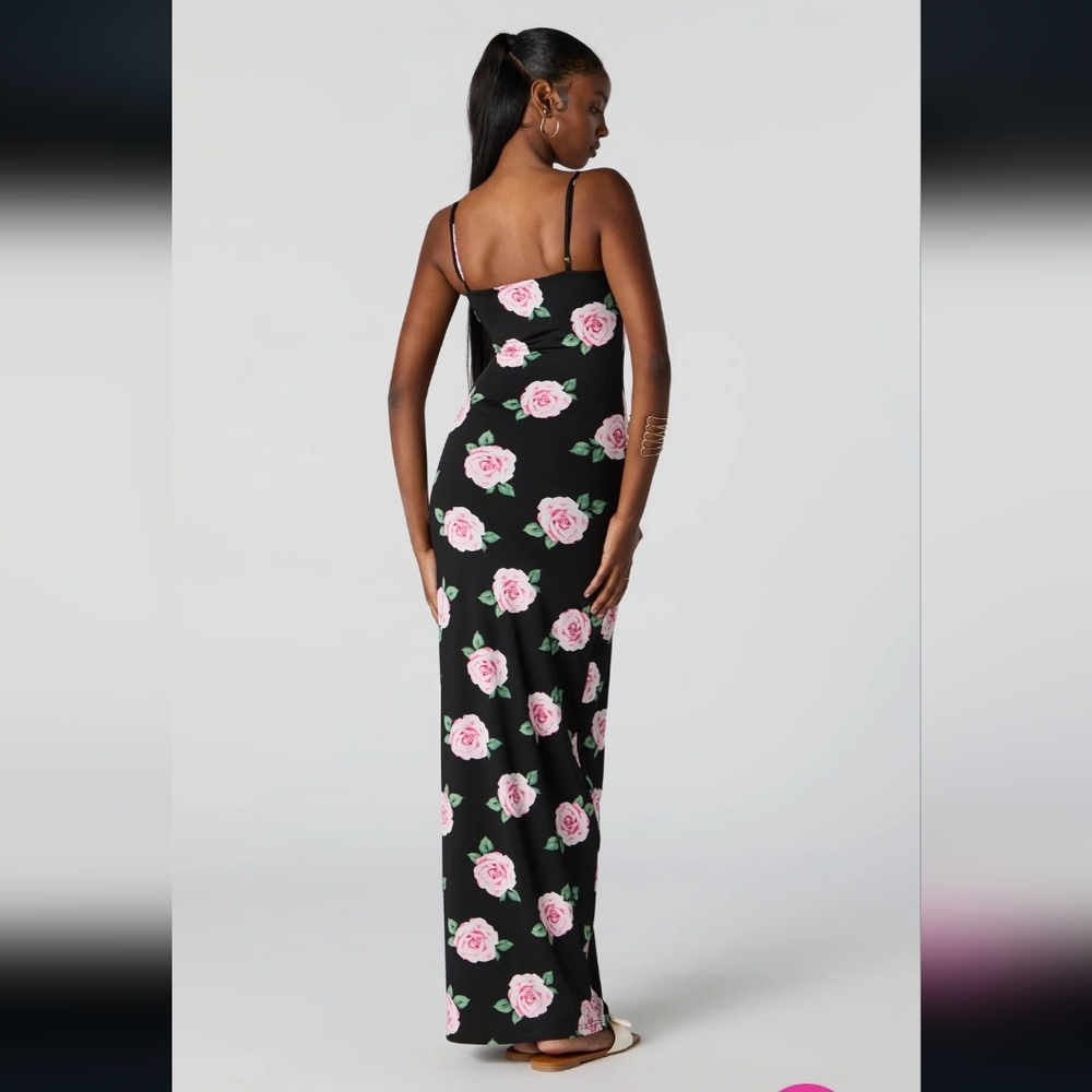 Contour Black Floral Maxi Dress